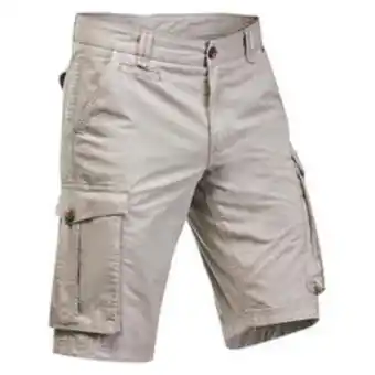 Short de trekking voyage cargo shorebay beige/gris - homme