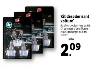 Lidl Kit désodorisant voiture* offre