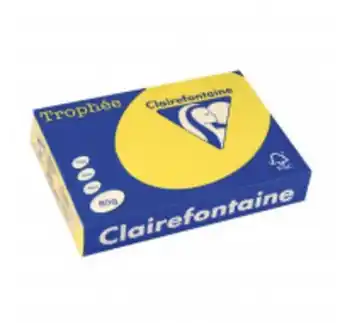 Top Office Ramette de papier 250 feuilles a4 - clairefontaine - jaune soleil - 120 g offre