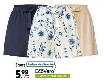 Lidl Short Également en ligne offre