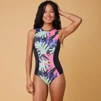 Decathlon Maillot de bain 1 pièce femme carla hawaii avec back zip offre