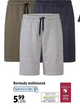 Lidl Bermuda molletonné offre