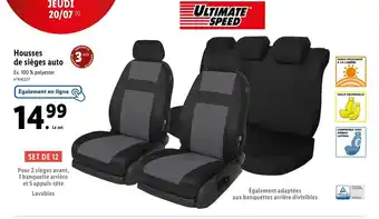 Lidl Housses de sièges auto offre