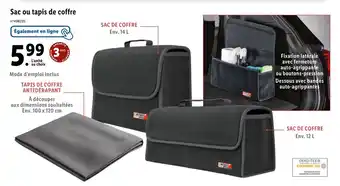 Lidl Sac ou tapis de coffre offre
