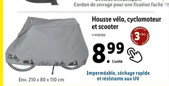 Lidl Housse vélo, cyclomoteur et scooter offre
