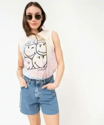 Débardeur femme multicolore avec motif - smiley world