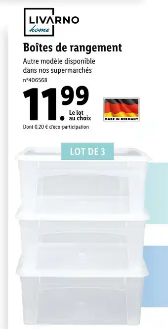 Lidl Boîtes de rangement offre