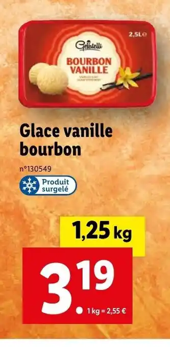 Lidl Glace vanille bourbon offre