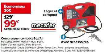 Castorama Mecafer compresseur compact box’air offre