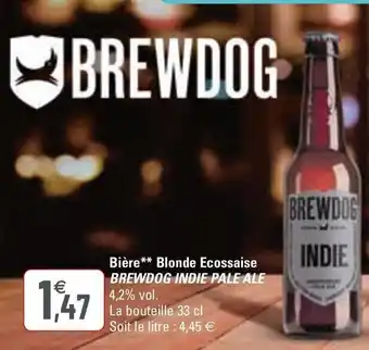 Bière** Blonde Ecossaise Brewdog Indie Pale Ale
