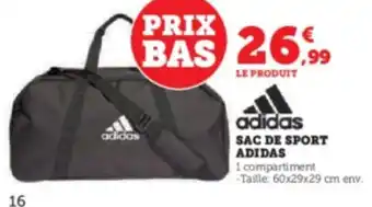Super U SAC DE SPORT ADIDAS offre