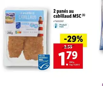 Lidl 2 panés au cabillaud MSC (5) offre