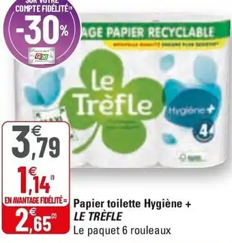 G20 Papier Toilette Hygiène + Le Trèfle offre