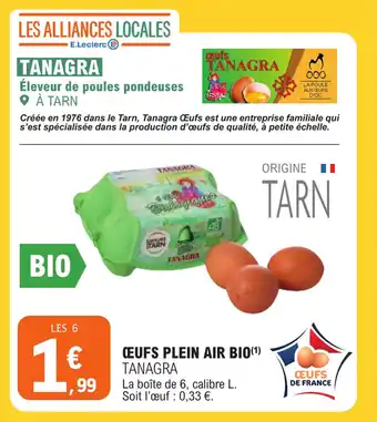 E.Leclerc ŒUFS PLEIN AIR BIO(¹) offre