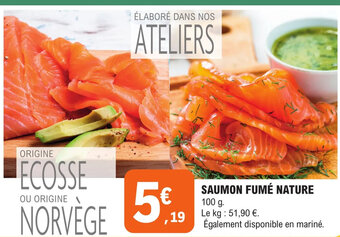 E.Leclerc SAUMON FUMÉ NATURE offre