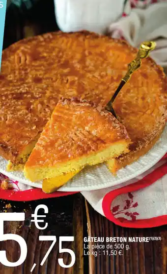 E.Leclerc GÂTEAU BRETON NATURE(¹)(2)(3) offre