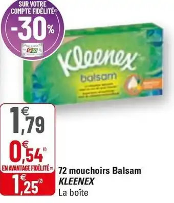 G20 72 Mouchoirs Balsam Kleenex offre