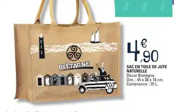 E.Leclerc SAC EN TOILE DE JUTE NATURELLE offre