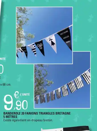 E.Leclerc BANDEROLE 20 FANIONS TRIANGLES BRETAGNE offre