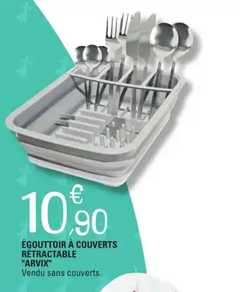 E.Leclerc ÉGOUTTOIR À COUVERTS RÉTRACTABLE "ARVIX" offre