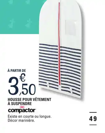 HOUSSE POUR VÊTEMENT À SUSPENDRE