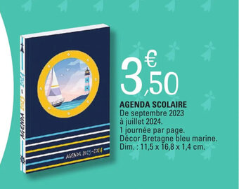E.Leclerc AGENDA SCOLAIRE offre