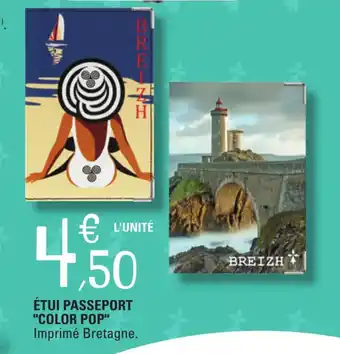 E.Leclerc ÉTUI PASSEPORT "COLOR POP" offre
