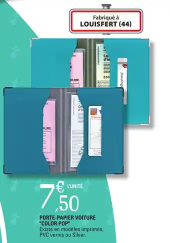 E.Leclerc PORTE-PAPIER VOITURE "COLOR POP" offre