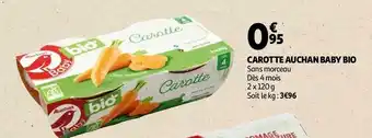 Auchan CAROTTE BABY BIO offre