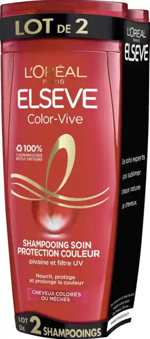 Géant Casino Shampooing Color-Vive Elsève offre