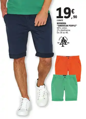 E.Leclerc BERMUDA "AMERICAN PEOPLE" offre
