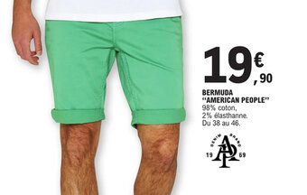 E.Leclerc BERMUDA "AMERICAN PEOPLE" offre