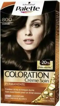 Géant Casino Coloration Crème Soin Palette 800 Châtain* offre