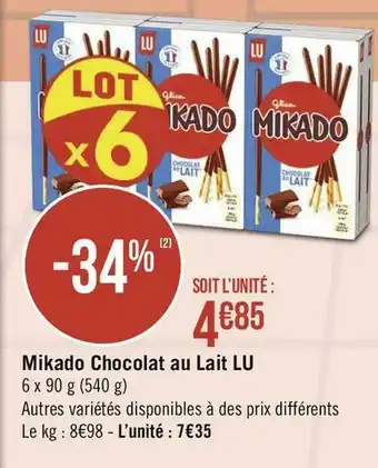 Mikado Chocolat au Lait