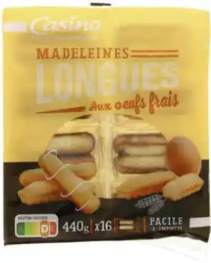 Géant Casino Madeleines longues aux œufs frais offre