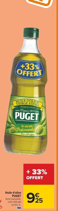 Carrefour Huile d'olive PUGET offre