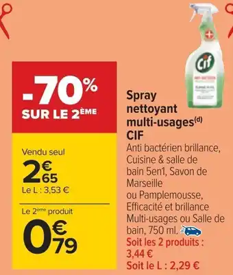 Carrefour Spray nettoyant multi-usages(d) CIF offre