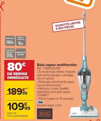 Carrefour Balai vapeur multifonction Réf. FSMH1321JSM offre