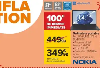 Carrefour Ordinateur portable offre