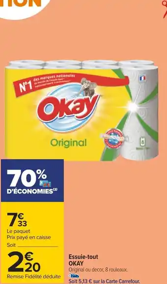 Carrefour Essuie-tout OKAY offre