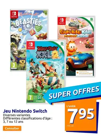 Action Jeu Nintendo Switch Diverses variantes offre