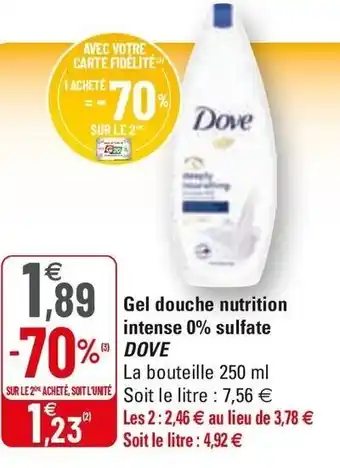 G20 Gel Douche Nutrition Intense 0% Sulfate offre