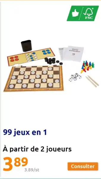 Action 99 jeux en 1 À partir de 2 joueurs offre