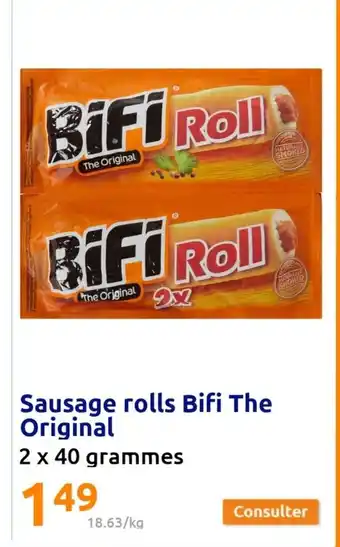 Action Sausage rolls Bifi The Original 2 x 40 grammes offre