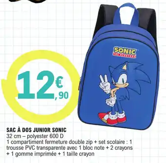 E.Leclerc SAC À DOS JUNIOR SONIC offre