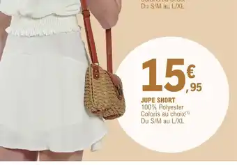 E.Leclerc JUPE SHORT 100% Polyester Coloris au choix(1) Du S/M au L/XL offre