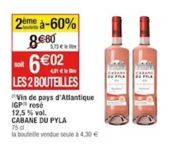Cora x Carrefour Vin de pays d'Atlantique IGP rosé offre