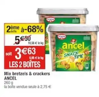 Cora x Carrefour Mix bretzels & crackers ANCEL offre
