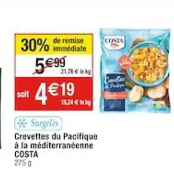 Cora x Carrefour Crevettes du Pacifique à la méditerranéenne COSTA 275 g offre