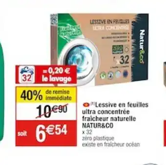 Cora x Carrefour »"Lessive en feuilles offre